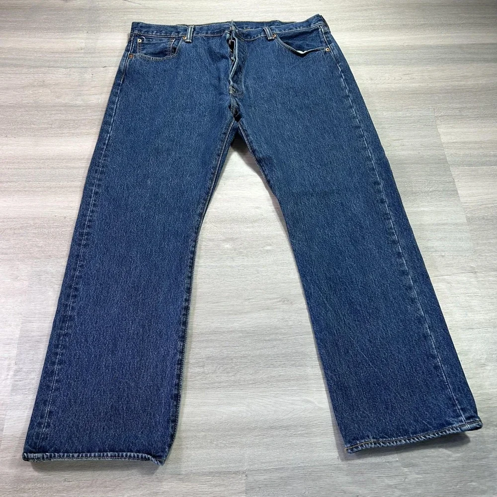 Levis 501 Jeans Mens 40x30 Blue Button Fly Straight Leg 100% Cotton Denim